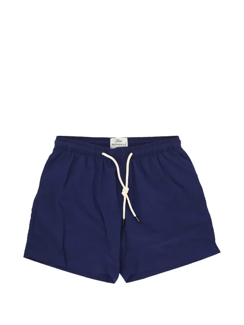 drawstring-waist swim shorts