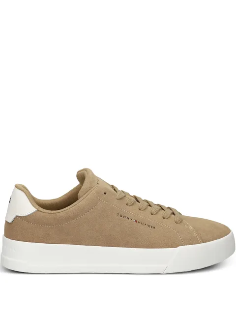 lace-up suede sneakers