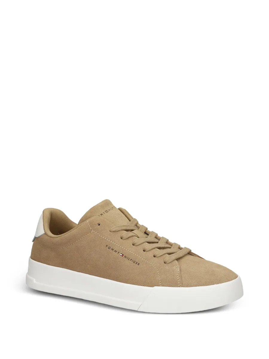 lace-up suede sneakers 4