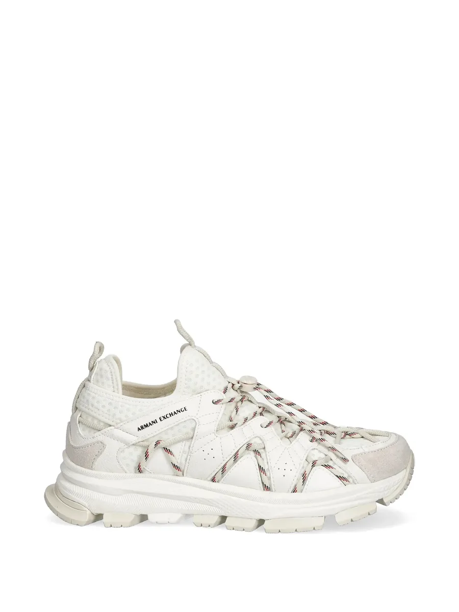 lace-up panelled sneakers 2