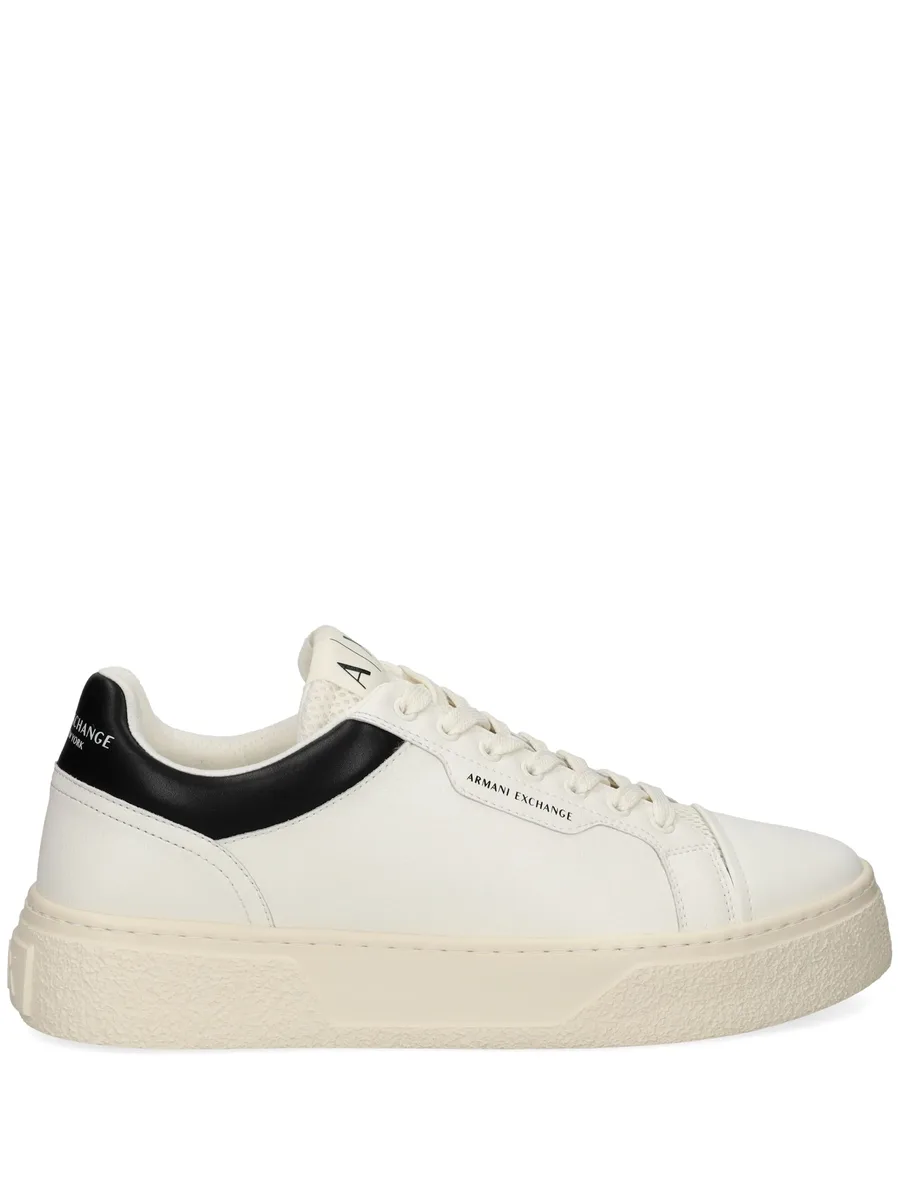logo-print leather sneakers 2