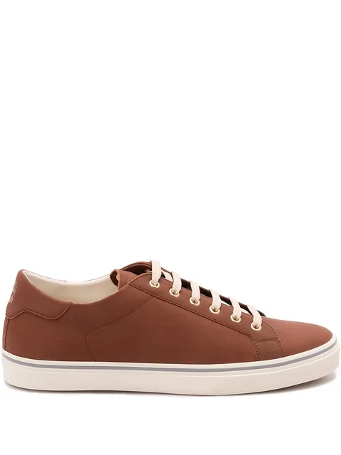 leather lace-up fastening sneakers