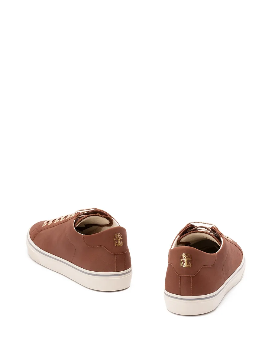 leather lace-up fastening sneakers 4