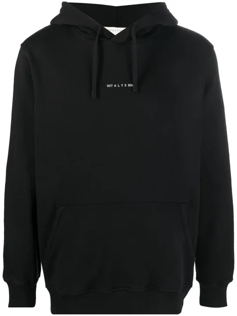 logo-print cotton hoodie