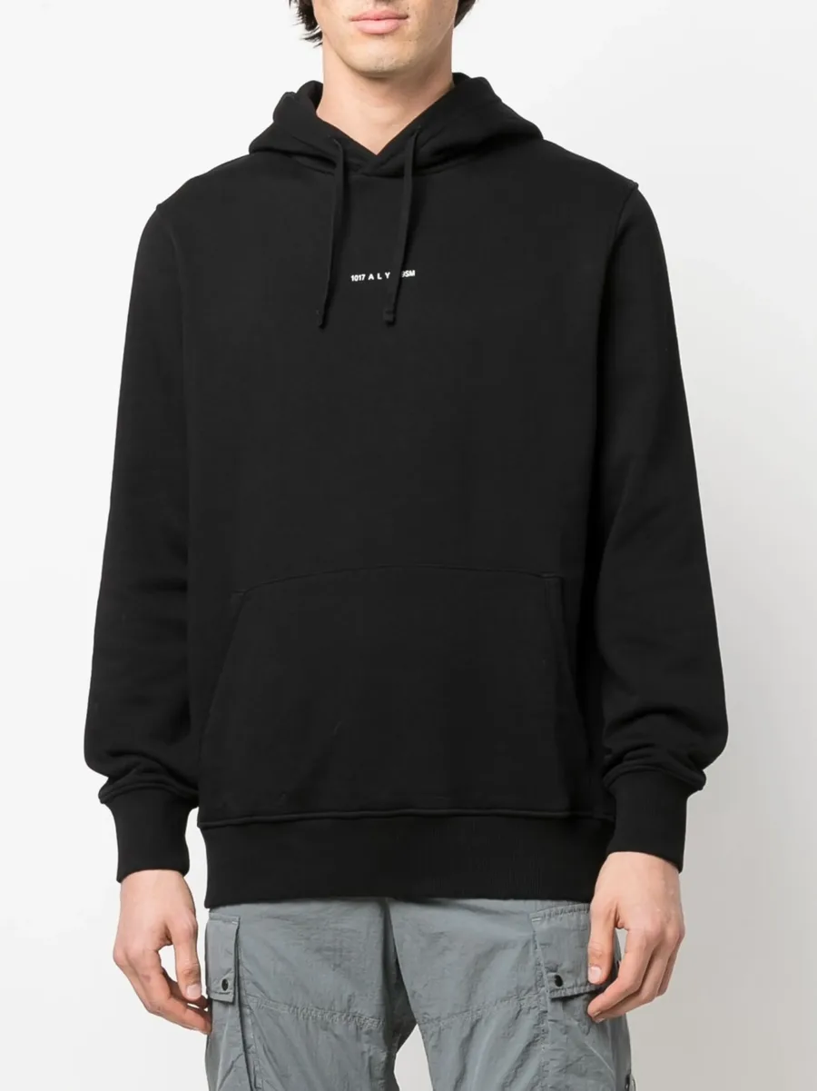 logo-print cotton hoodie 6