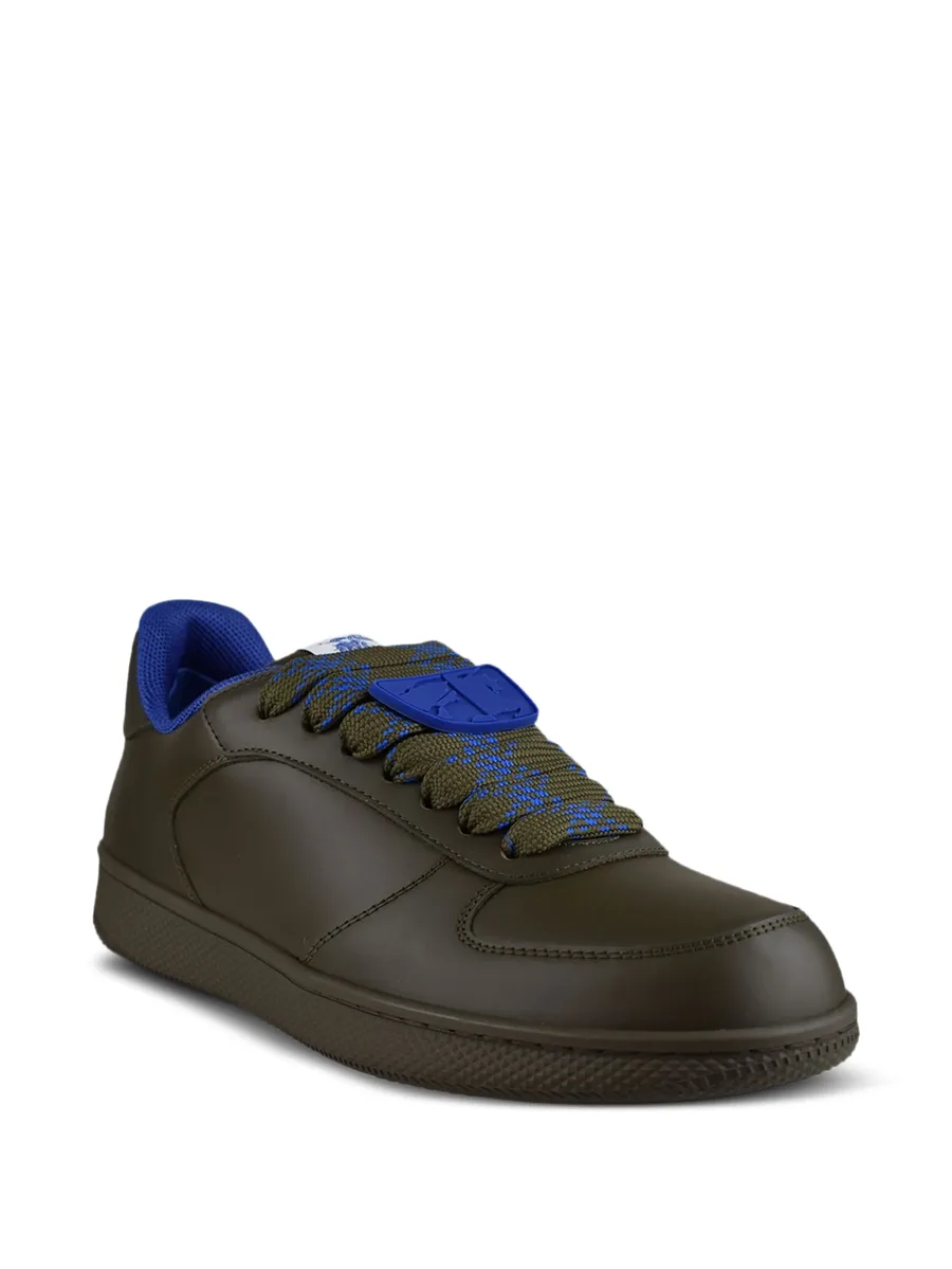 logo patch leather sneakers 4