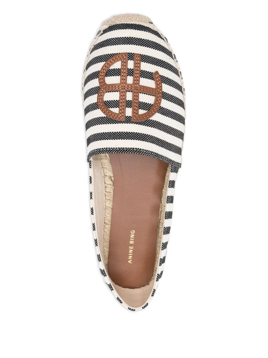 Paloma striped logo espadrilles 8