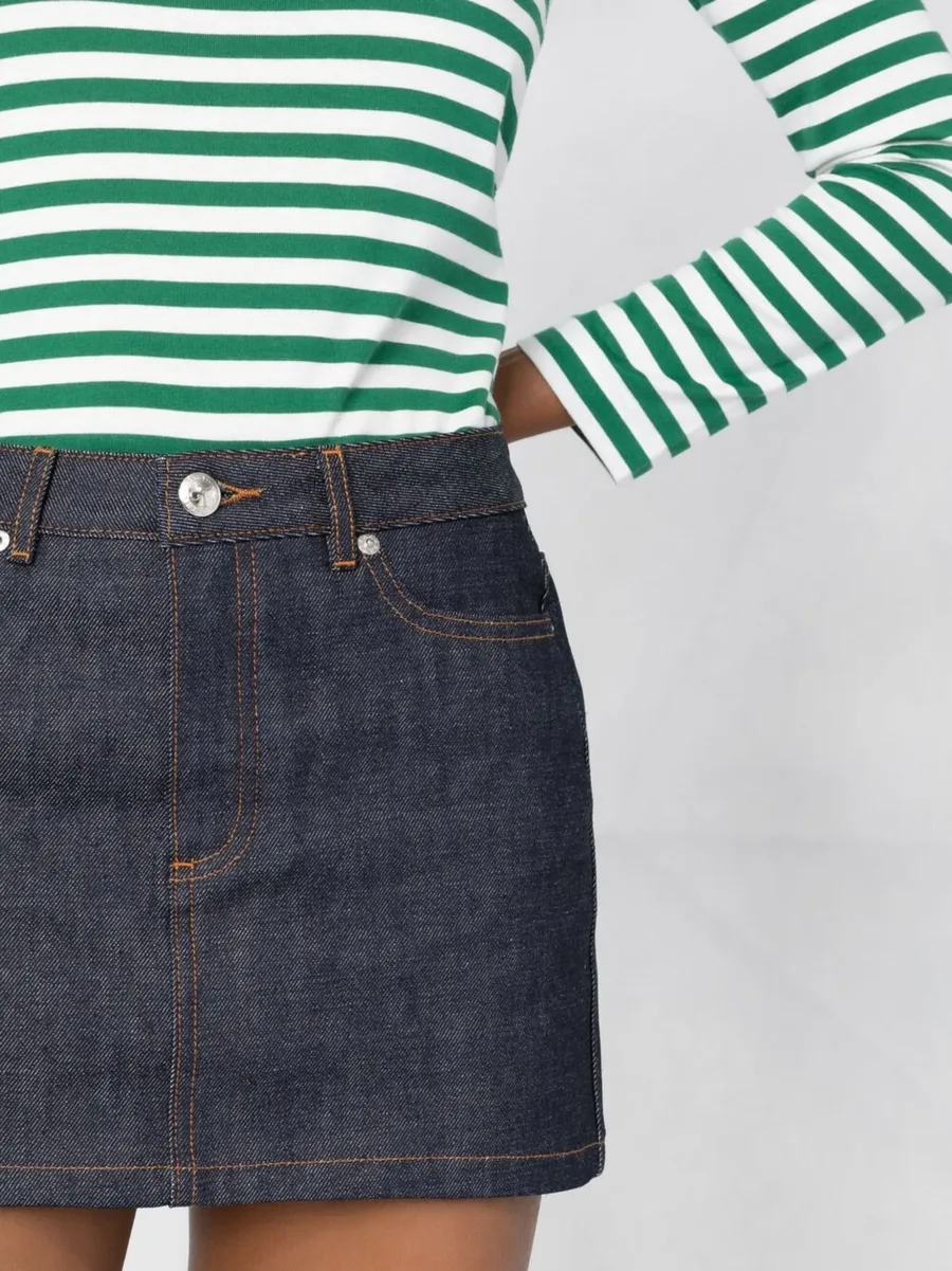 джинсовая юбка миди 10