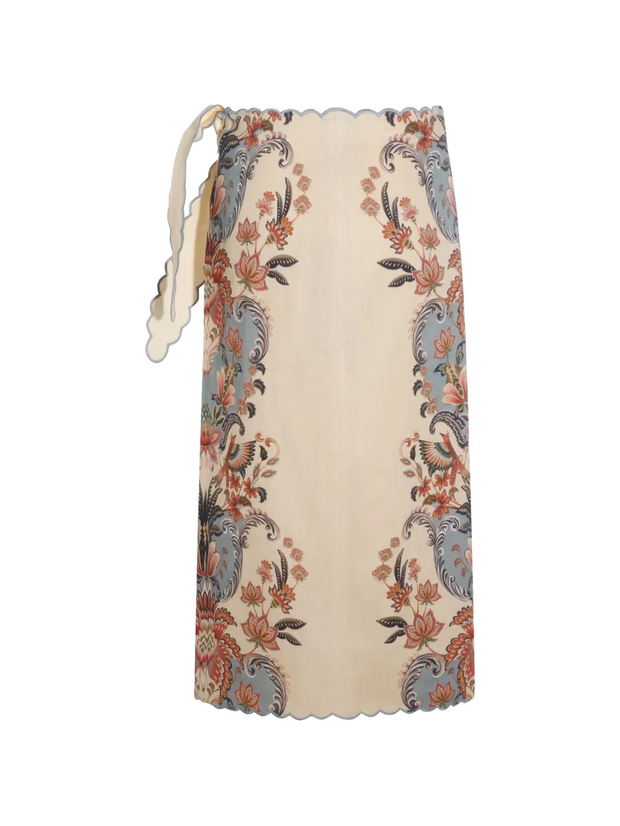 scalloped-edge floral-print skirt 4