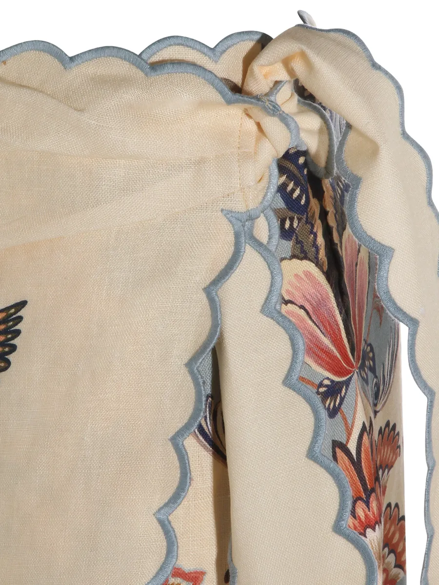 scalloped-edge floral-print skirt 7