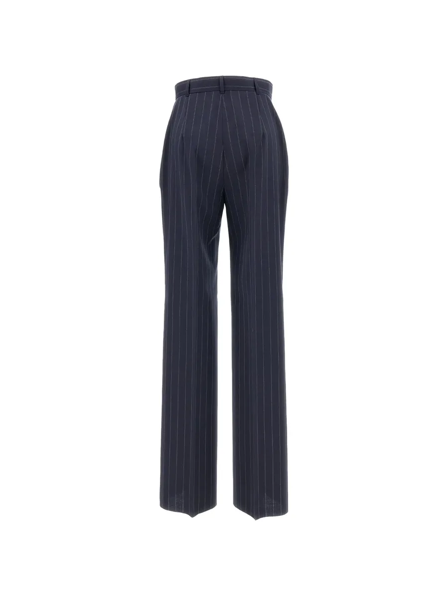 брюки строгого кроя в тонкую полоску 4