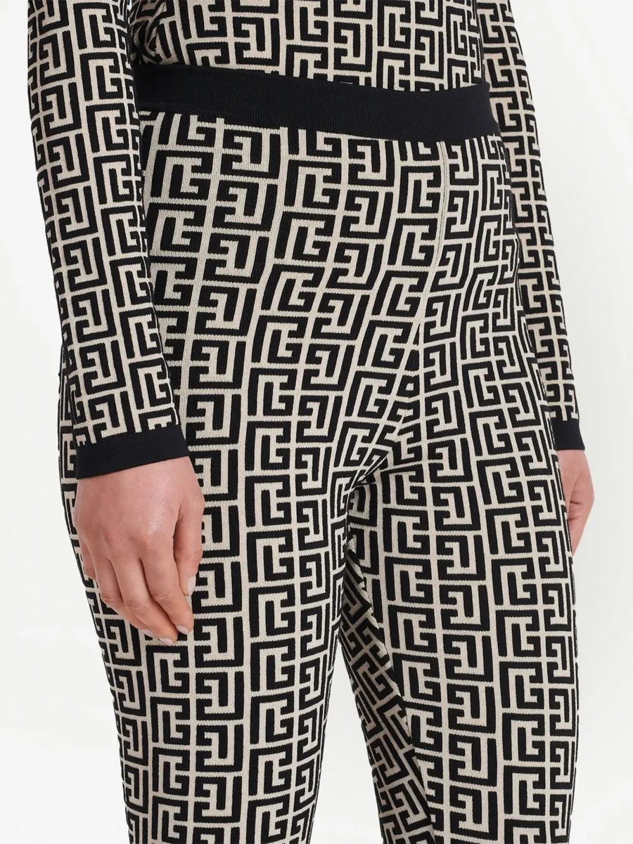 monogram-print high-waisted leggings 12