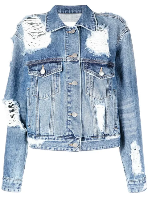 distressed denim jacket