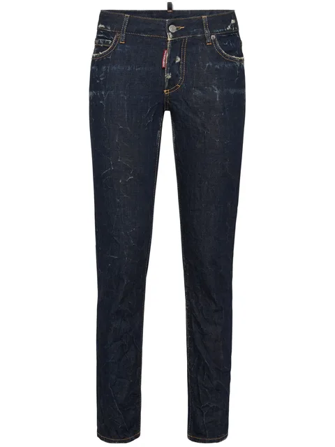 low-rise slim-cut jeans