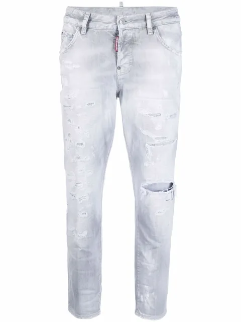 high rise cropped jeans