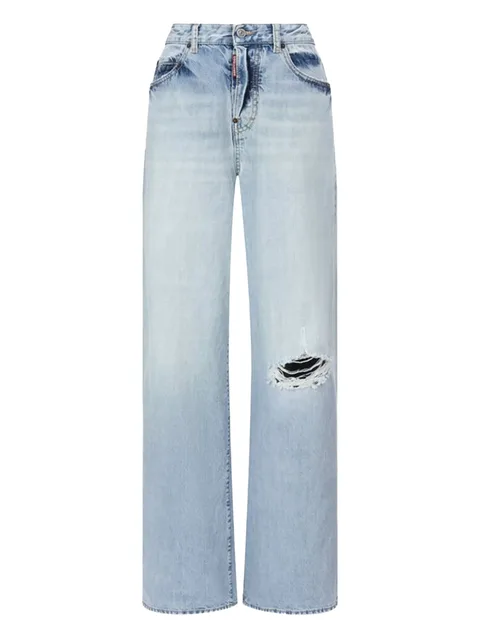 ripped-detail jeans