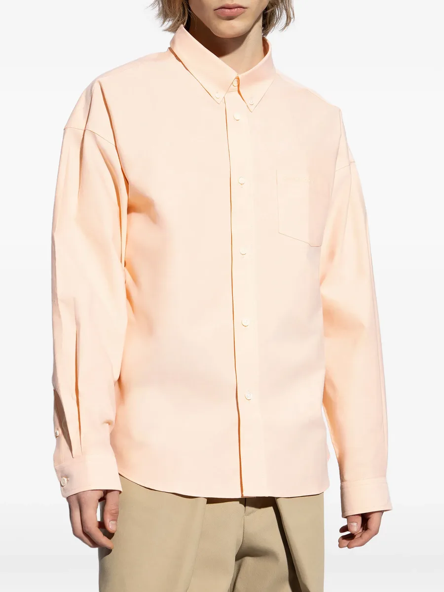logo-embroidered shirt 6