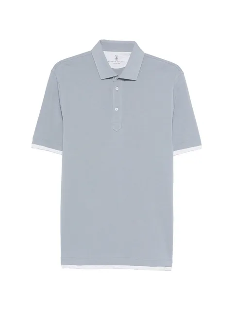 buttoned short-sleeve polo shirt