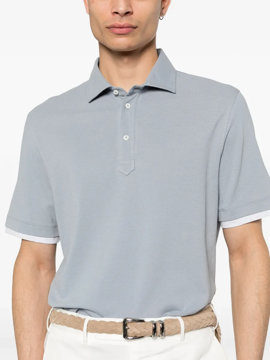buttoned short-sleeve polo shirt 9