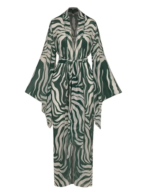 Amazon zebra-print kimono