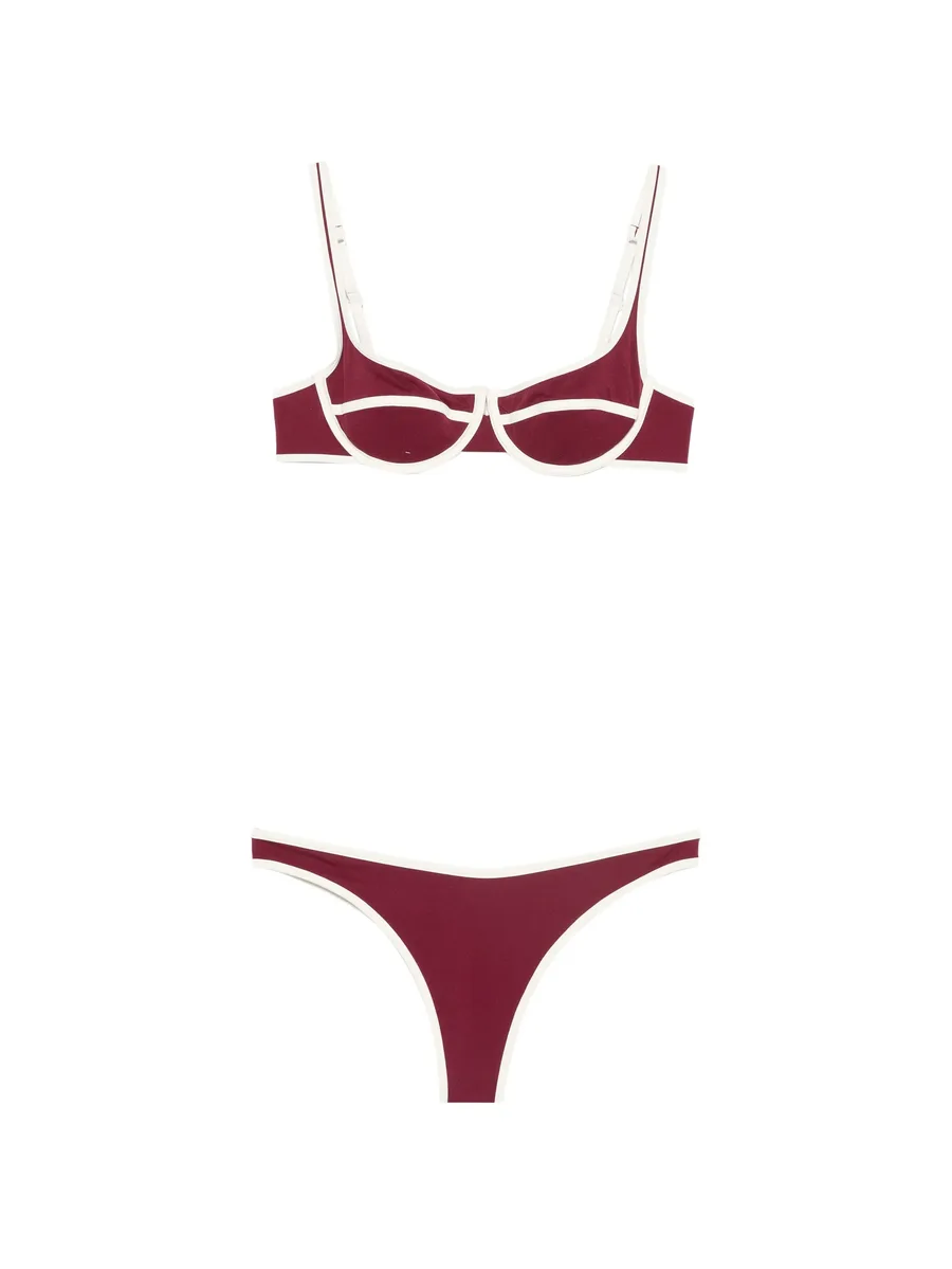 Naomi contrast-trim bikini 2