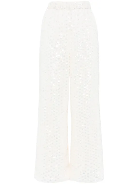 Raindrop sequin trousers