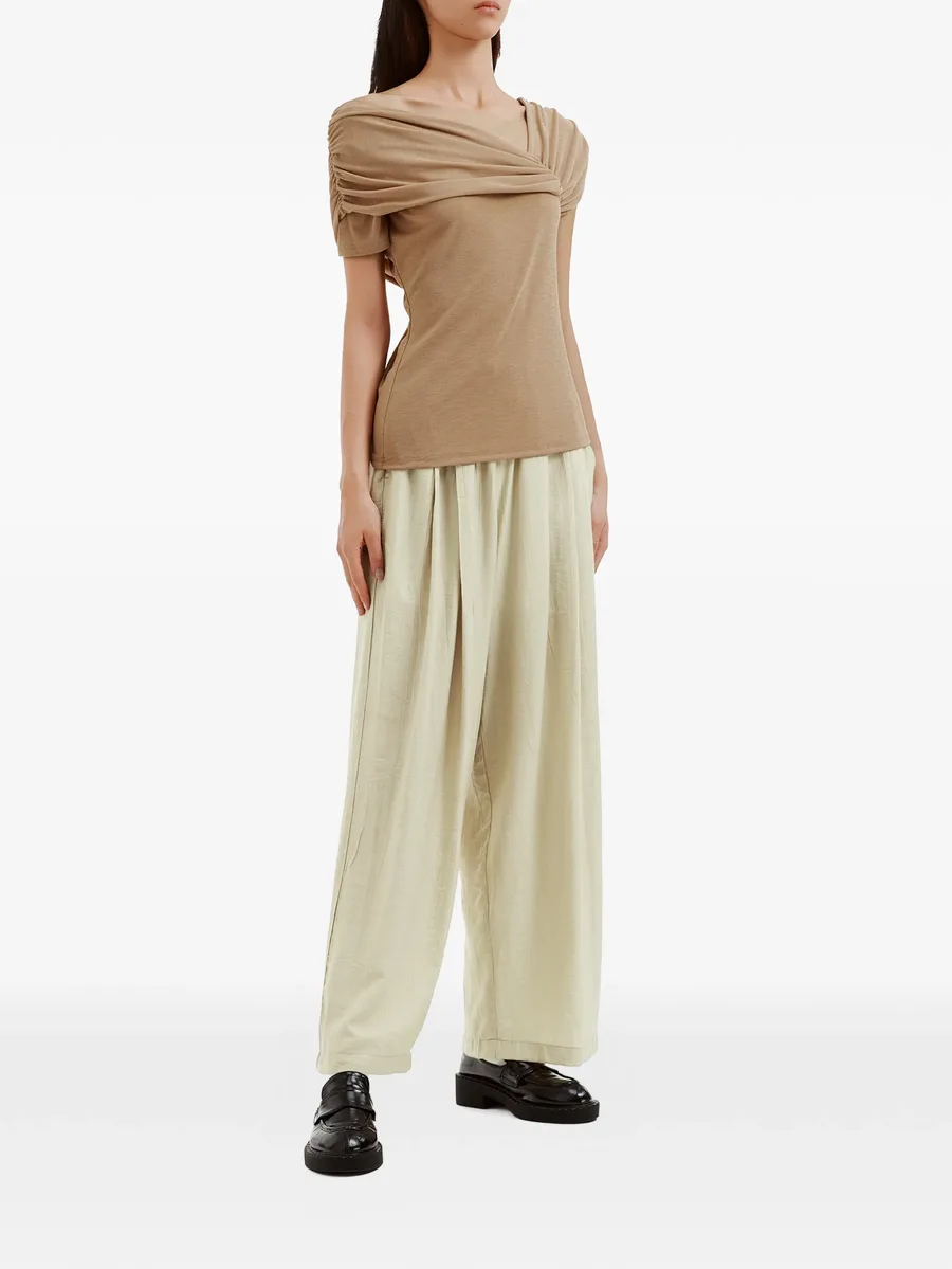 pleated wide-leg trousers 3