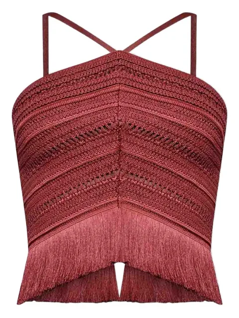 x Camila Coelho Amber fringed top