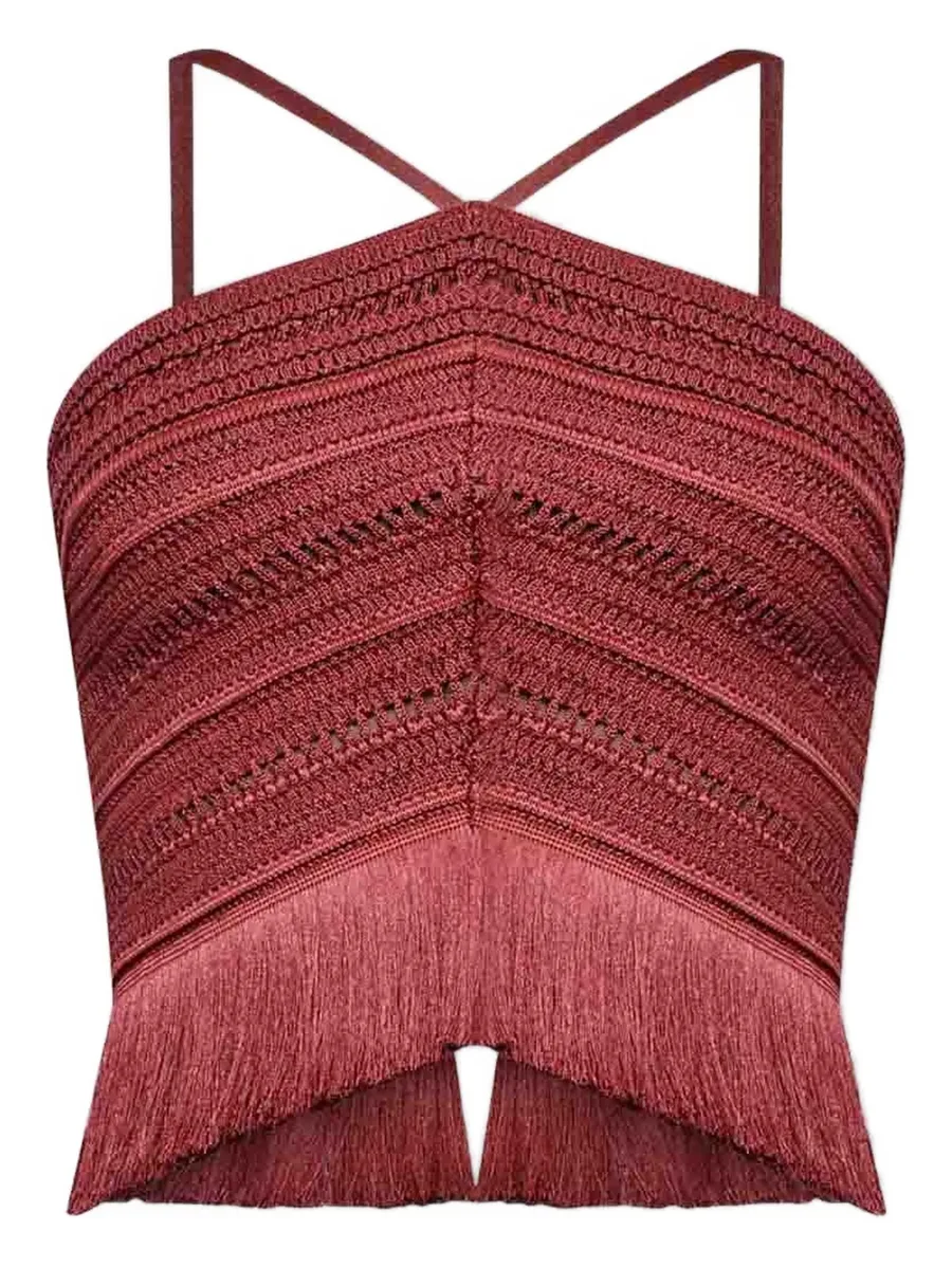 x Camila Coelho Amber fringed top 2