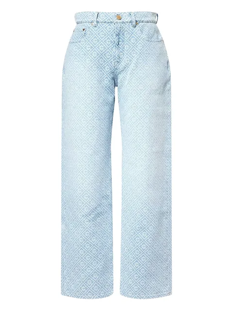 patterned jeans