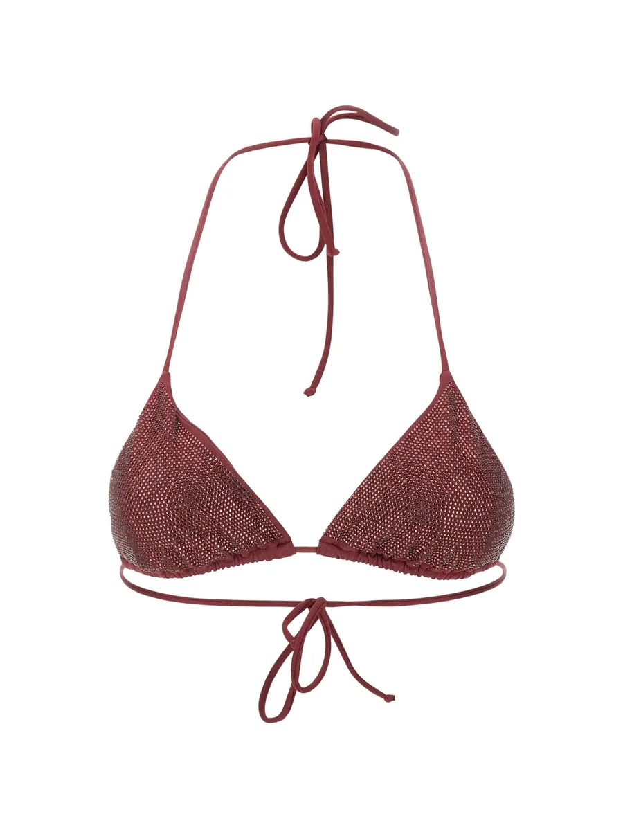 Annabelle rhinestone-embellished triangle bikini top 2