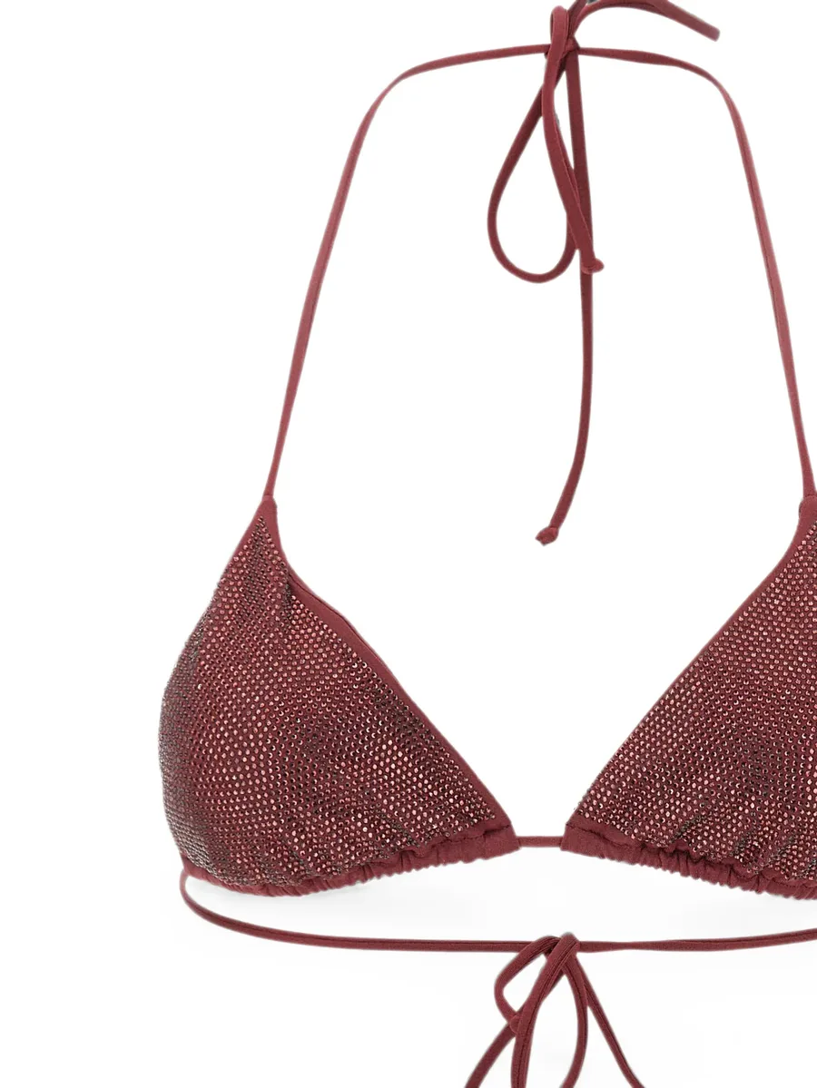 Annabelle rhinestone-embellished triangle bikini top 8