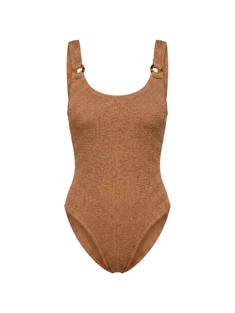 Domino ring-detail swimsuit