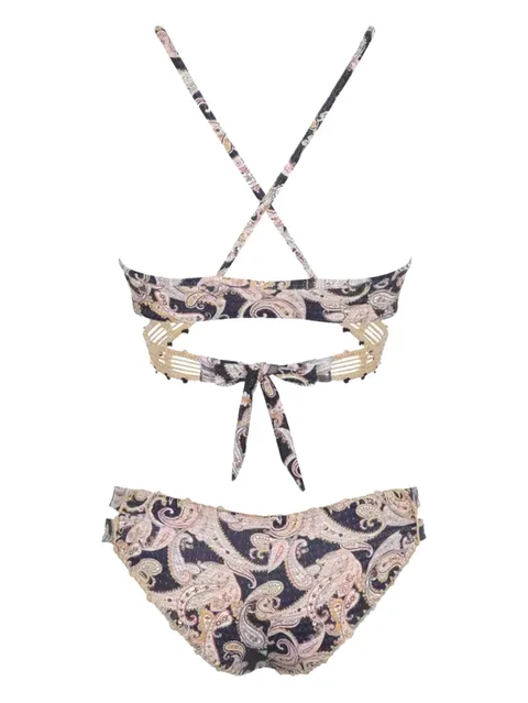 Kuali paisley-detail bikini bottoms