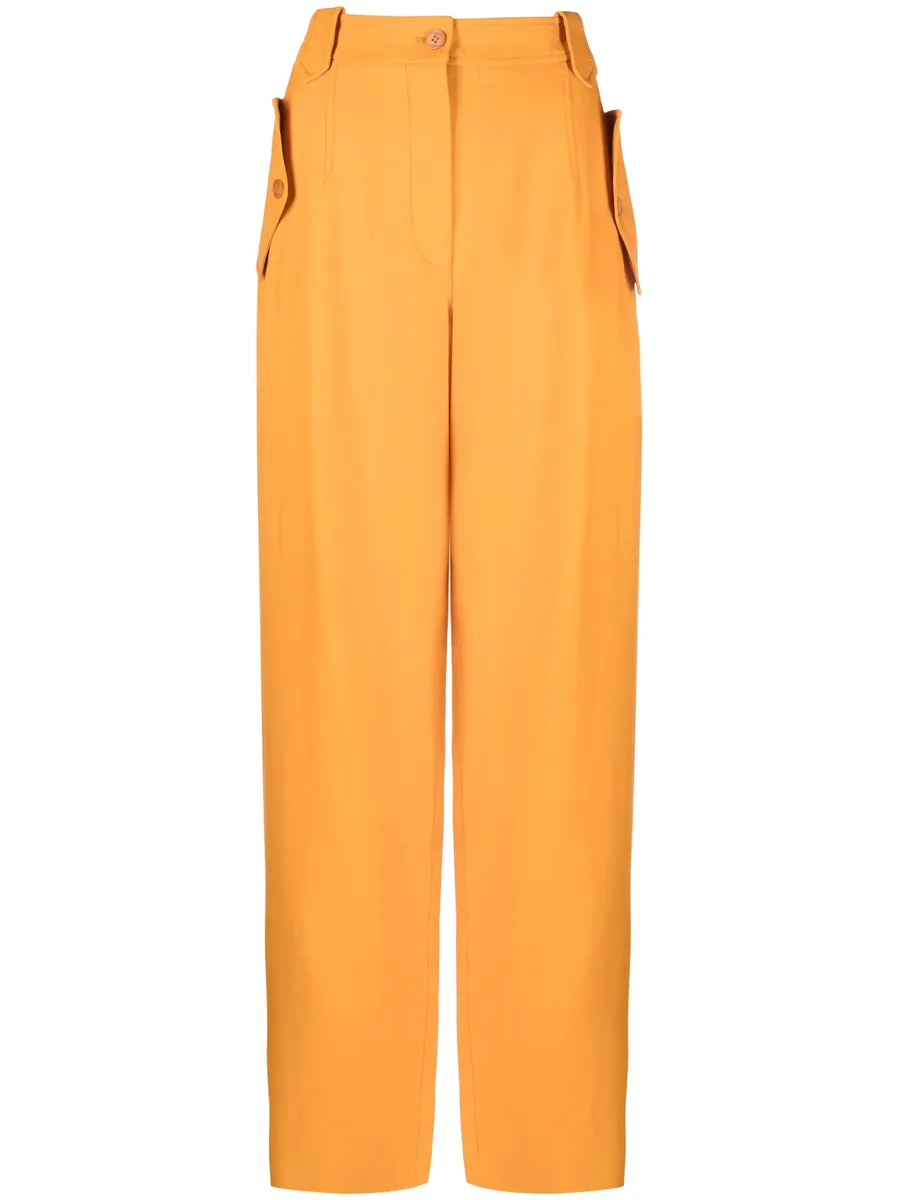 high-waisted straight-leg trousers 2