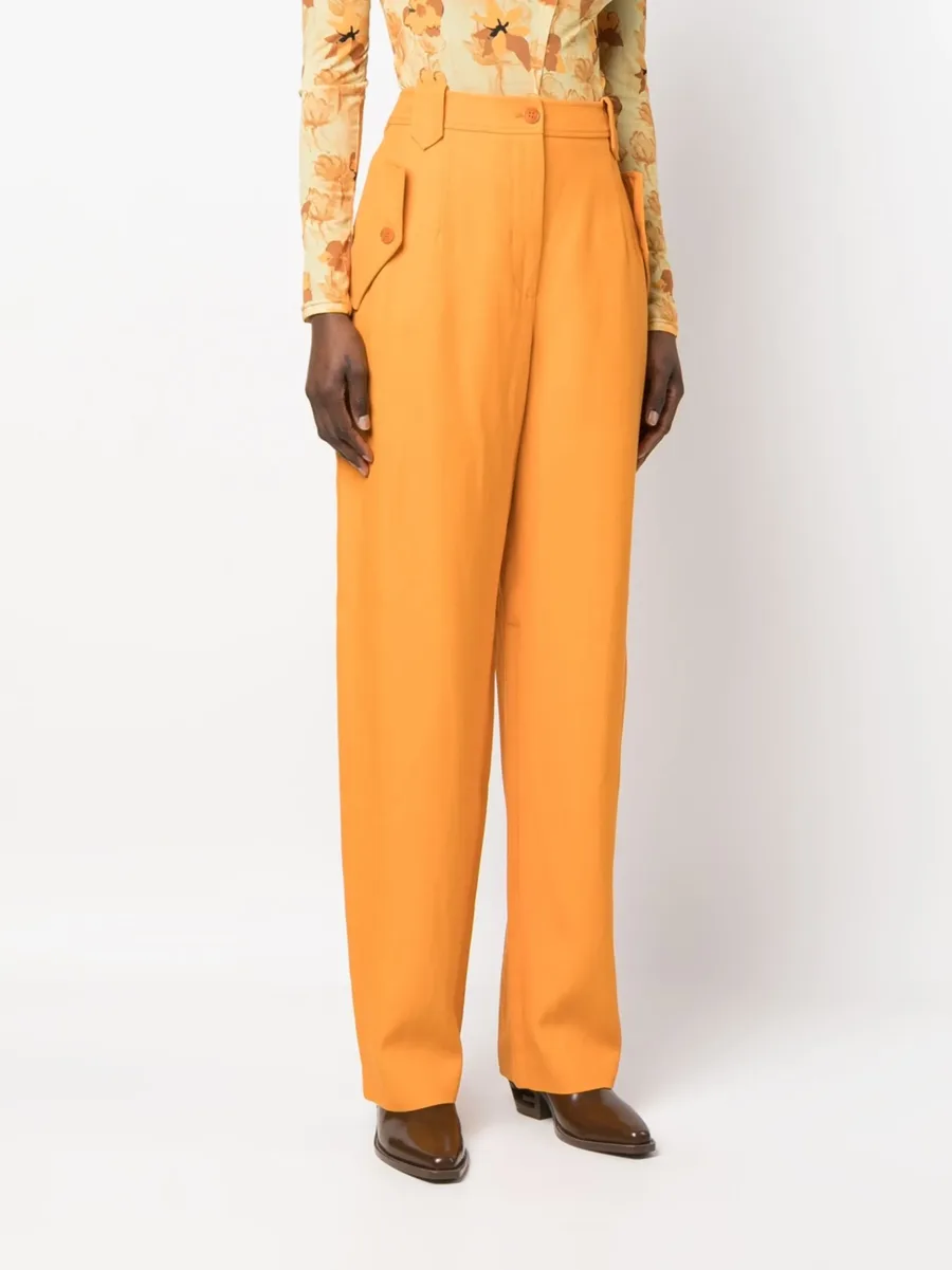 high-waisted straight-leg trousers 5