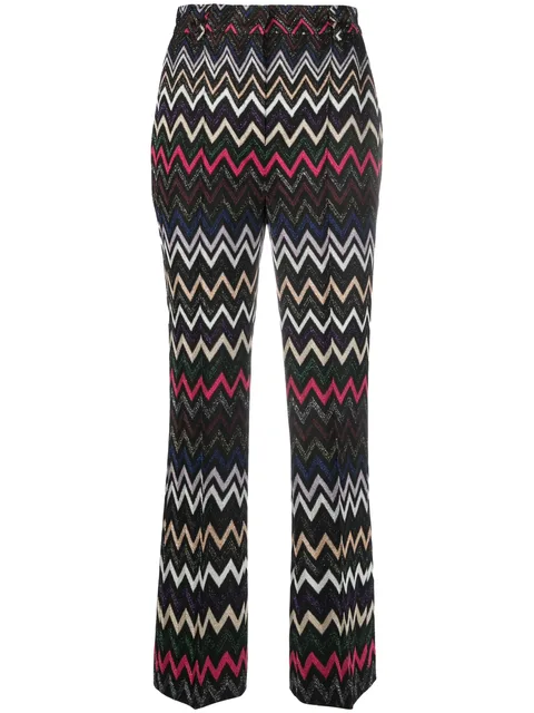 Zigzag lurex trousers