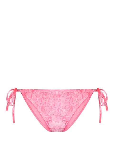 tie-fastening velvet bikini bottoms