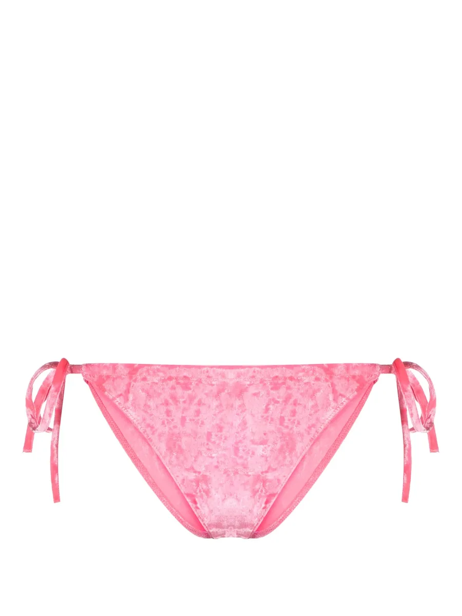 tie-fastening velvet bikini bottoms 2