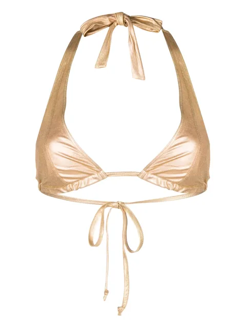 halterneck metallic bikini