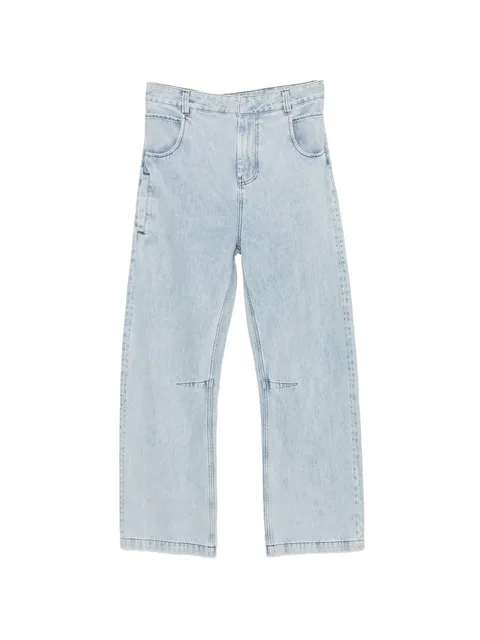 Gem logo-patch belt-loop jeans