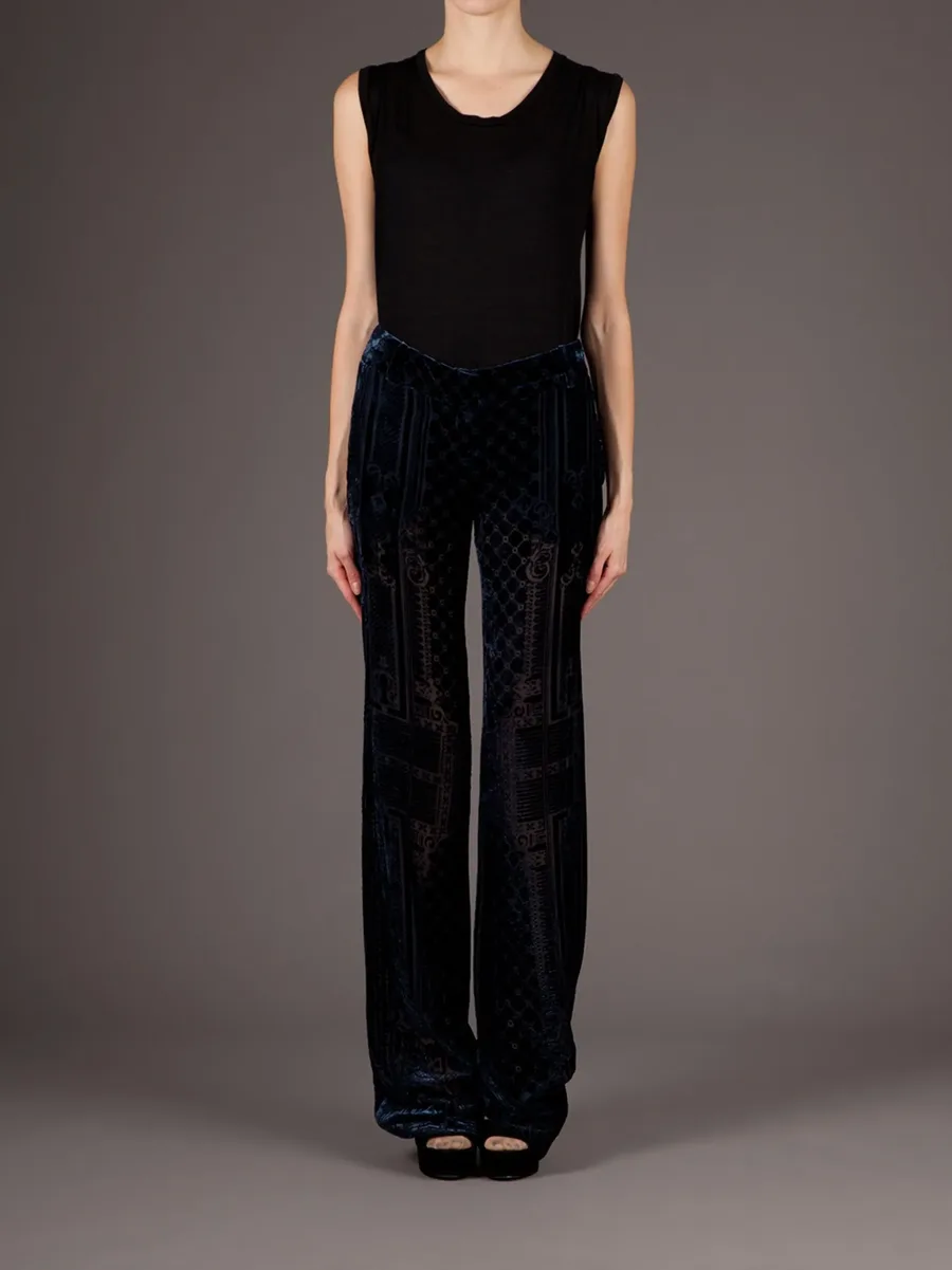 brocade wide leg trouser 4