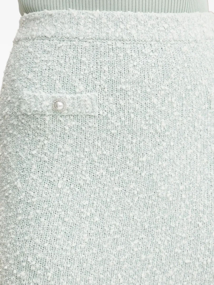 embellished tweed mini fitted skirt 6