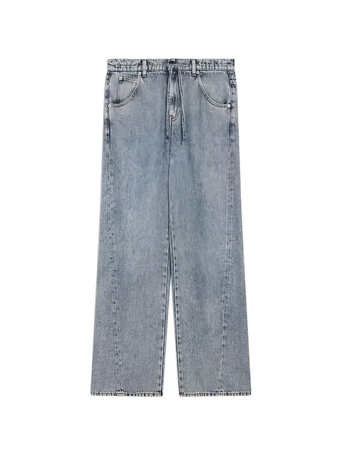 drawstring-waist jeans