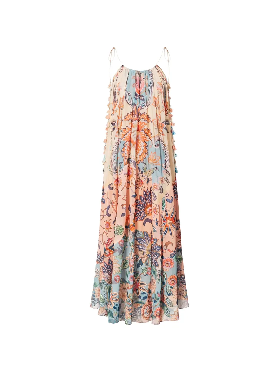 платье макси Boho Delhi с цветочным декором 2