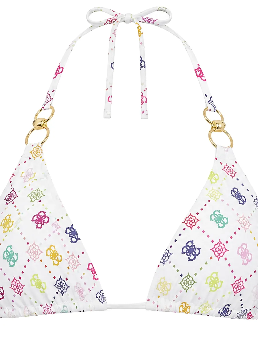 logo-print halterneck bikini top 4