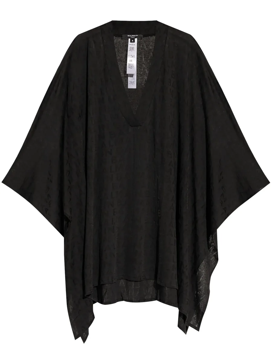 logo-jacquard beach minidress 1