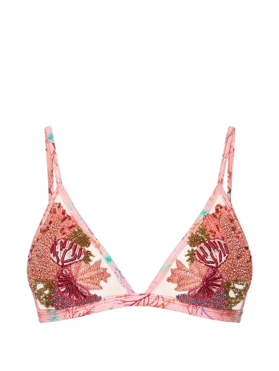 Seaweed embellished bikini top 2