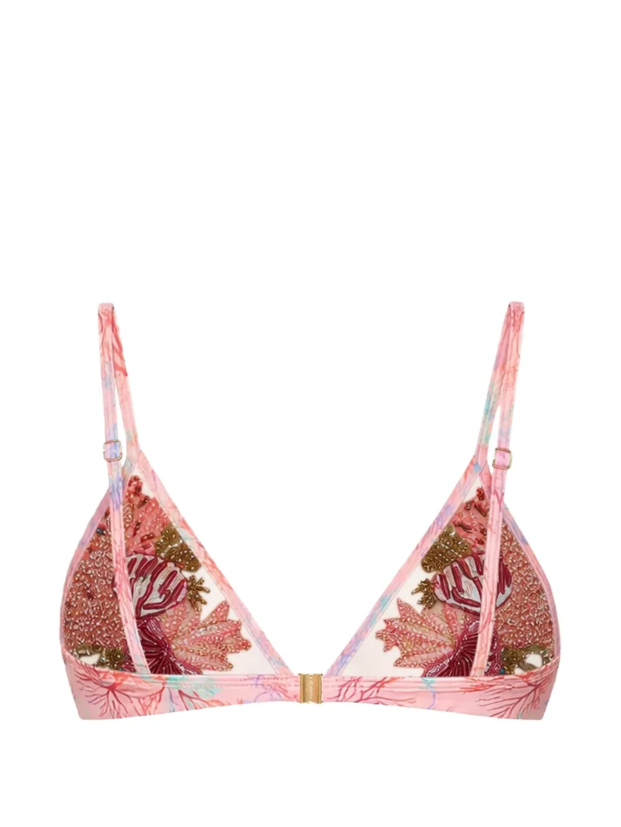 Seaweed embellished bikini top 4