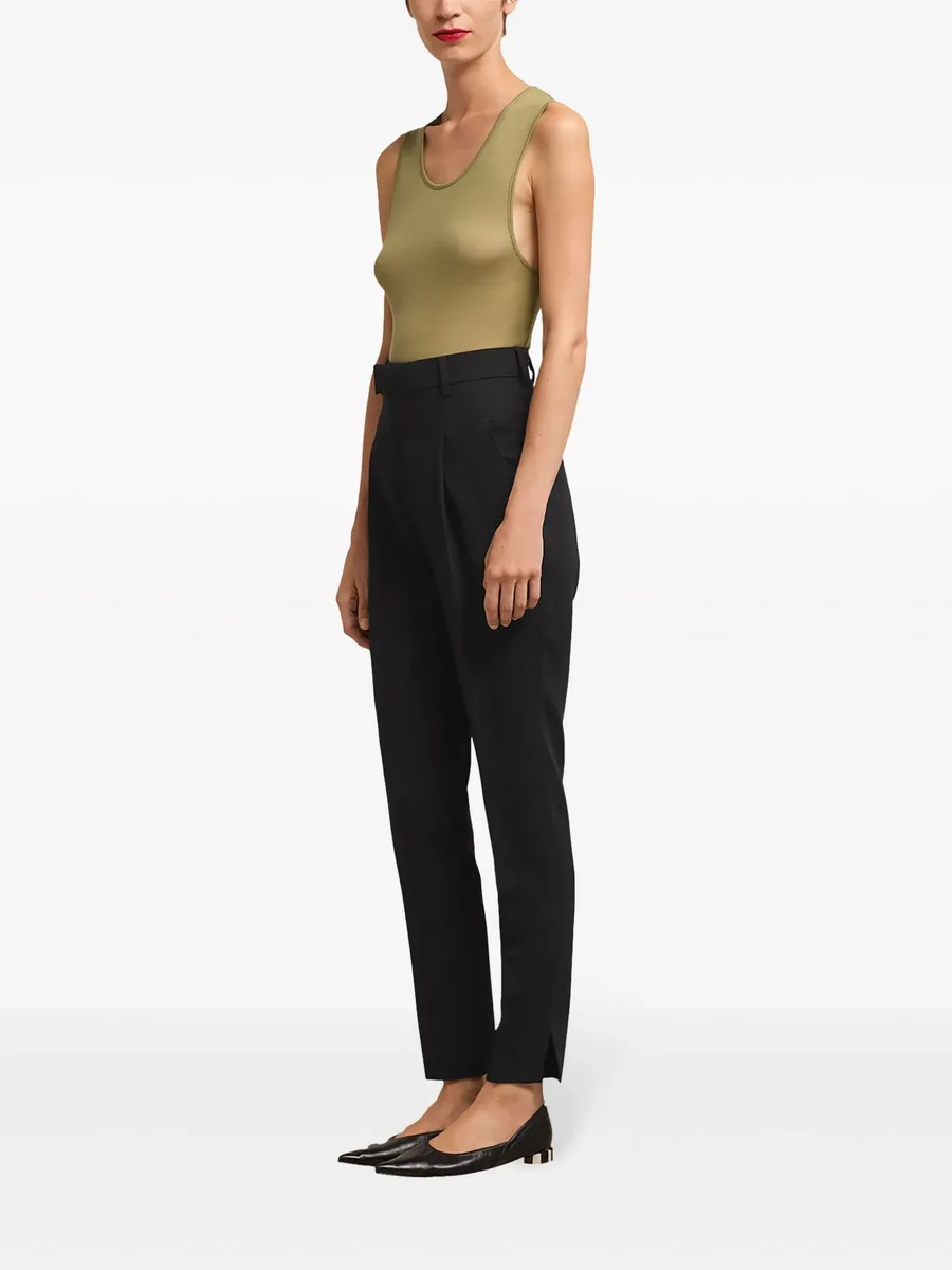 high-waist tapered-leg trousers 6